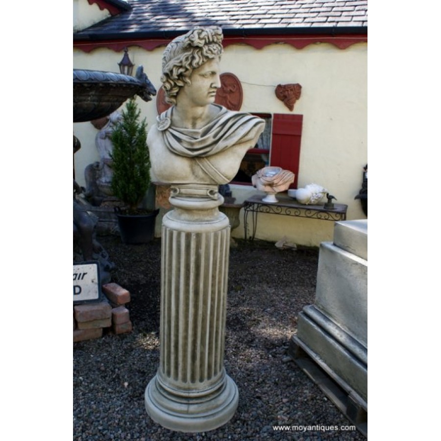 Apollo Bust on Column